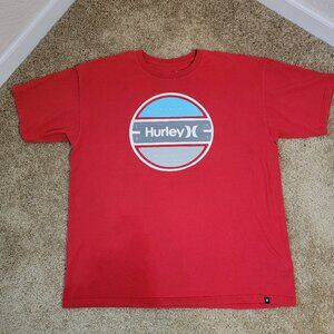 HURLEY Men’s XL Logo Since 1999 100% Cotton Short Sleeve Red T-Shirt